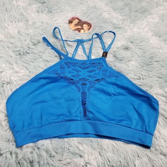 VS Seamless Cutout Bralette Royal Blue Small - Picture 3 of 6